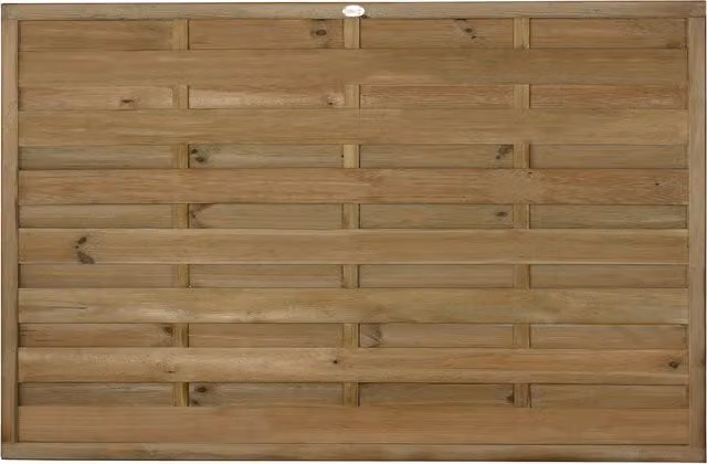 Europa Plain Impregnated Wood Fence Board, Forest Brown, Height: 120 cm, Quantity: 3