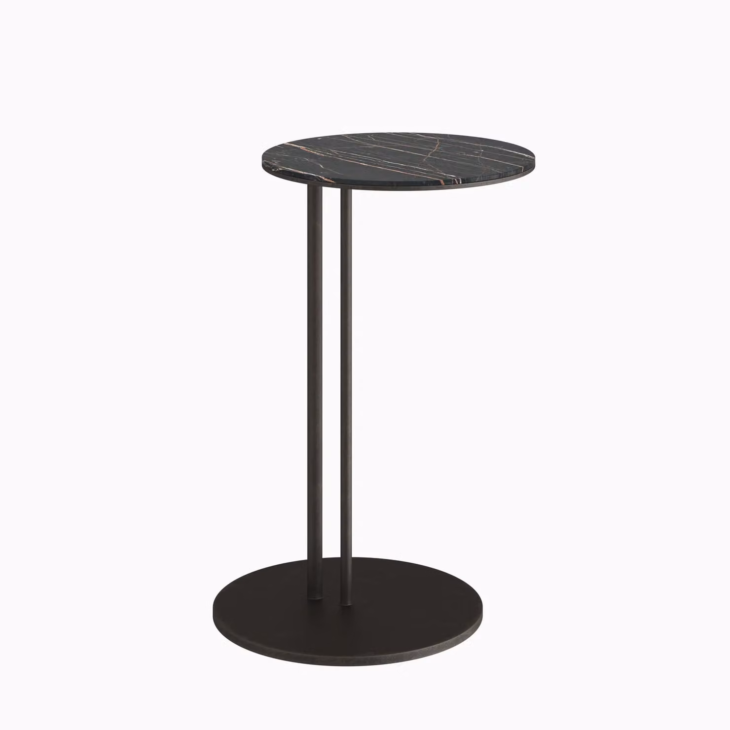 Dome Deco TRENTO M Side Table with Black Marble Top