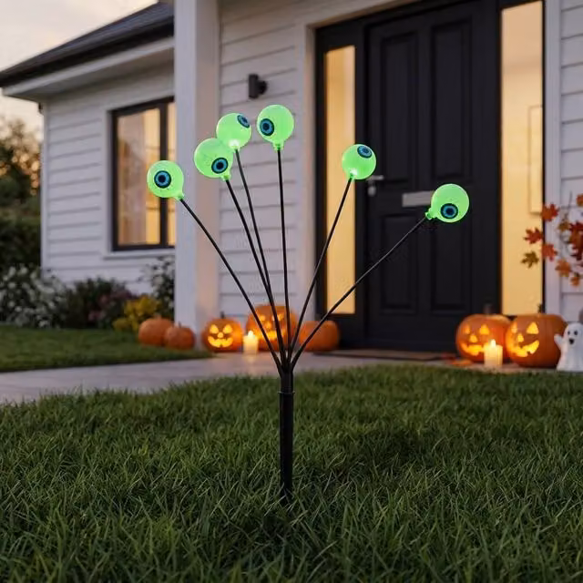 Garden Greatness 6-Stem Halloween Eyeball LED Stake Light in Multicolour