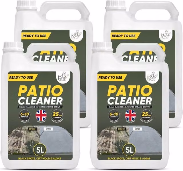 Pelle & Sol Outdoor Patio Cleaner and Moss Remover, 4 x 5L, White – 1
