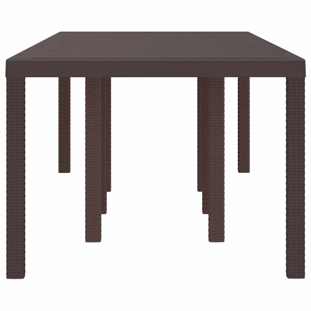 Berkfield Home Brown Poly Rattan Garden Table, W/D/H: 250 x 100 x 73 cm – 3