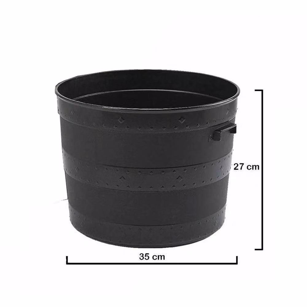 SPETLEK 20L Black Plastic Handle Barrel Plant Planter Tub – 2