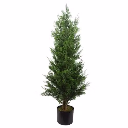 Leaf Artificial Green Cedar Cypress Conifer Tree H 120 cm x W 55 cm x D 55 cm – 1