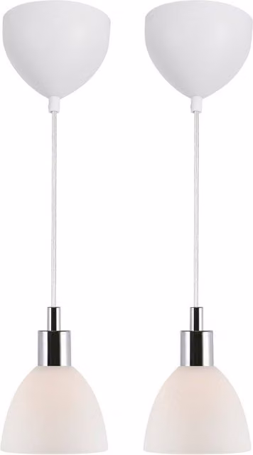 Nordlux Ray Suspended Pendant Light in Chrome and Glass with E14 Base