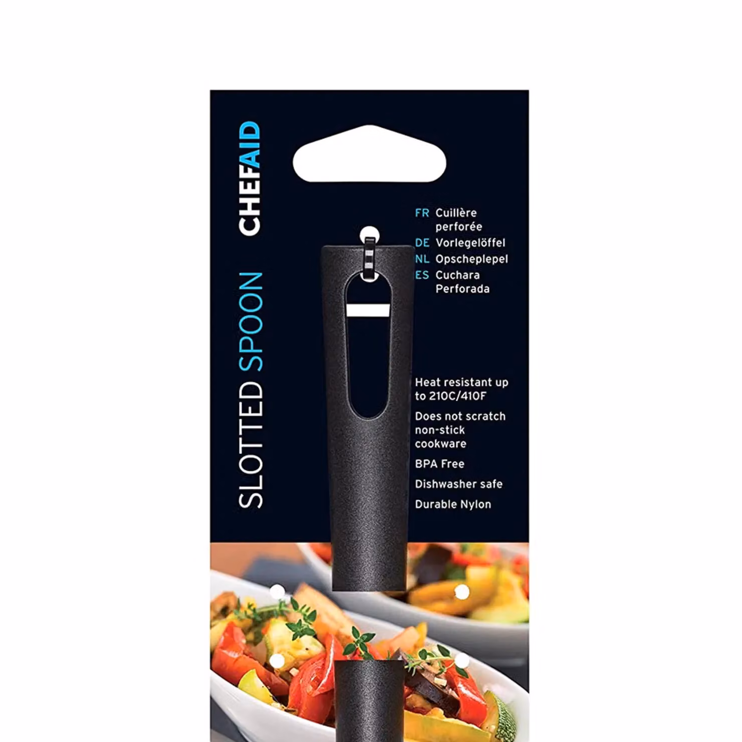 Chef Aid Black Nylon Slotted Spoon Skimmer – 2