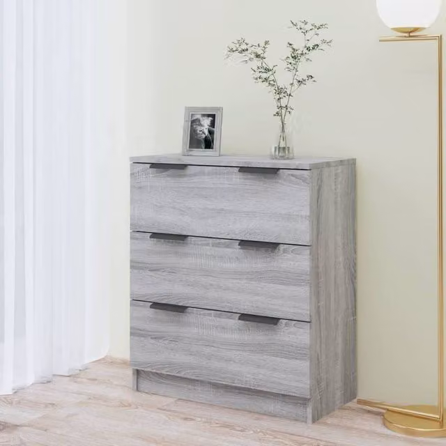 Berkfield Home Grey Sonoma Sideboard in Matt Engineered Wood W/D/H: 60 x 30 x 70 cm – 1
