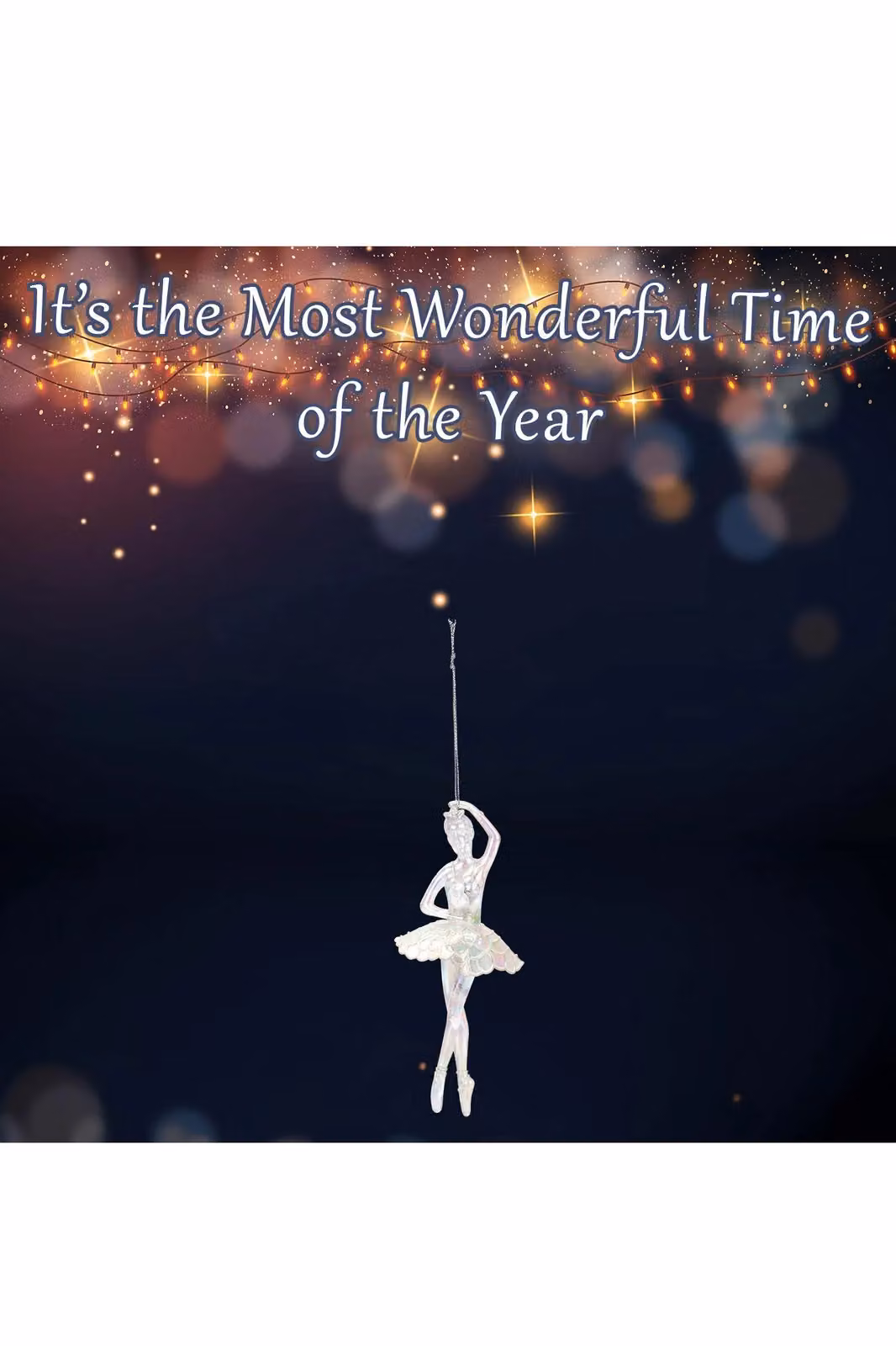 VFM e-Store Iridescent Acrylic Ballerina Christmas Tree Hanging Ornament, Height: 16 cm – 2