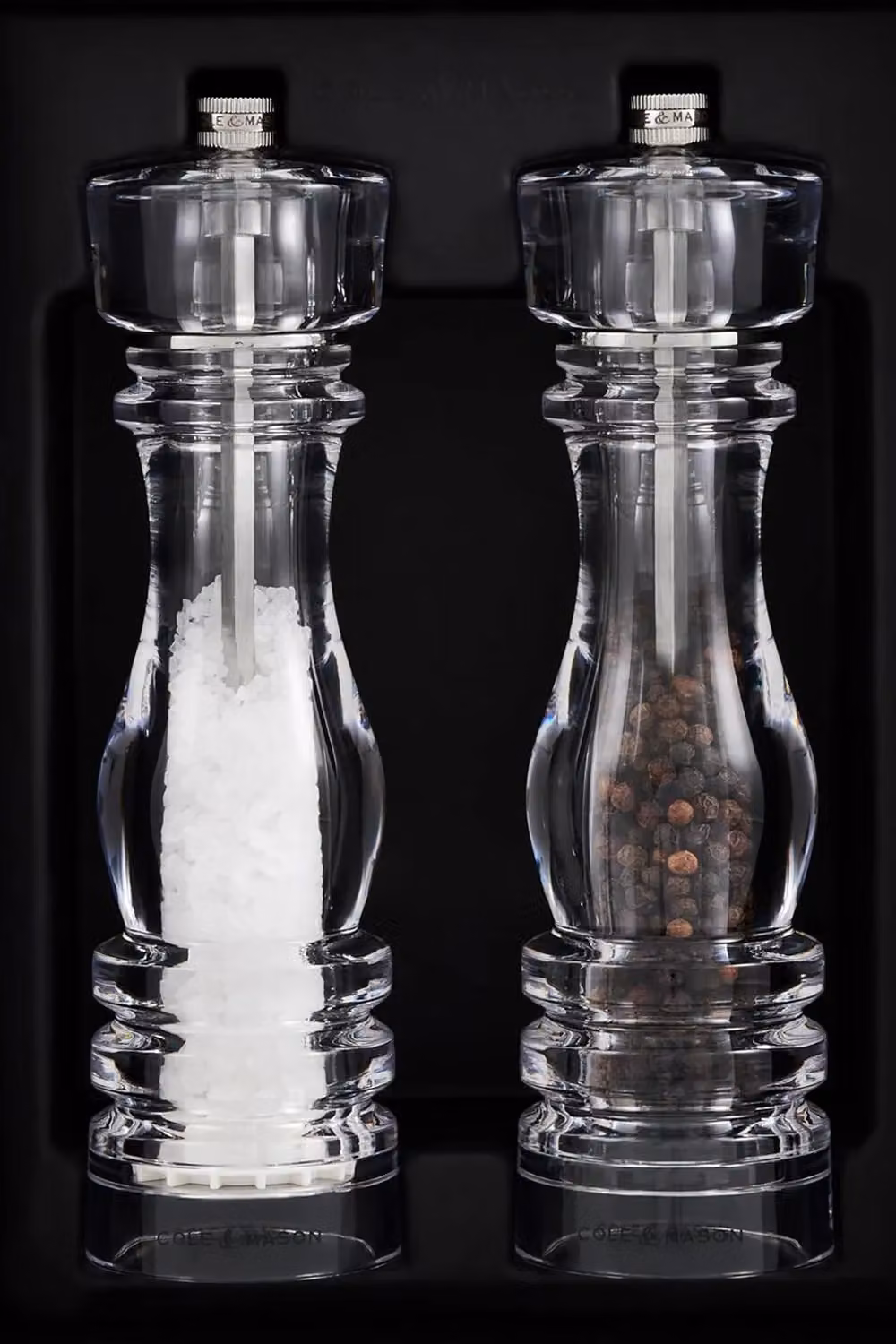 Cole & Mason London Acrylic Salt and Pepper Mill Set, Transparent – 2