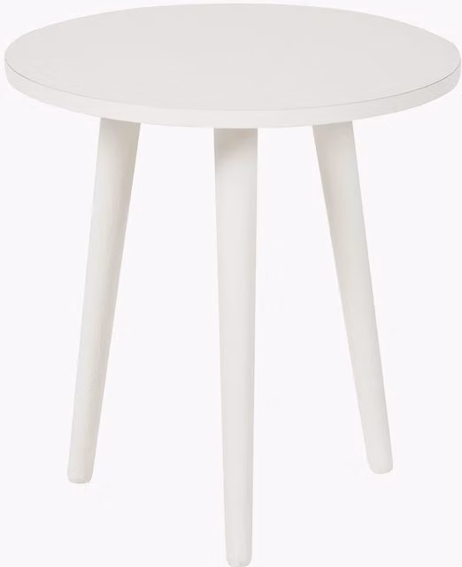 Pacific Lifestyle Minimalist Round Wooden Side Table in Brown or White
