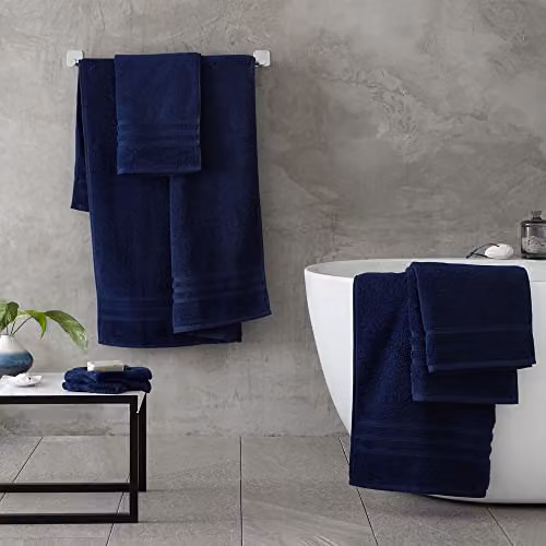Catherine Lansfield Fluffy Cotton Bath Towel in Blue, W/D/H: 70 x 120 cm – 3