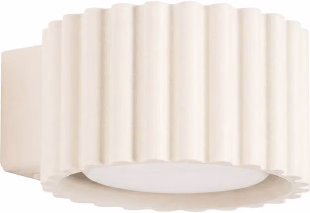 Sollux Lighting minimalist cylinder wall lamp in beige, W/D/H: 6 x 10 x 12 cm