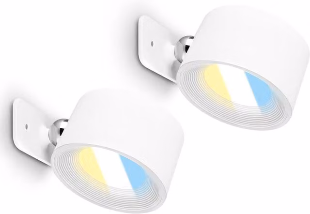 Briloner Rechargeable LED Wall Light White Dimmable Adjustable Reading Lamp with Magnetic Mount and Touch Control – 1