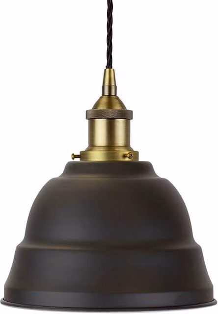 SE Home Lincoln Pendant Light in Matt Black and Antique Brass