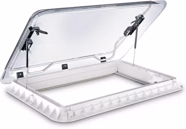 NESTLUNE Clear Rooflight for Caravan or Motorhome, W/D/H: 100 x 20 x 65.5 cm with 960 x 655 mm Aperture