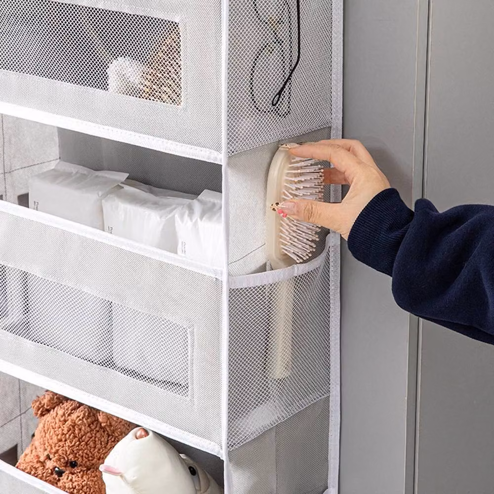 EONLION Grey 5-Pocket Over the Door Hanging Organiser, Width: 50 cm – 3