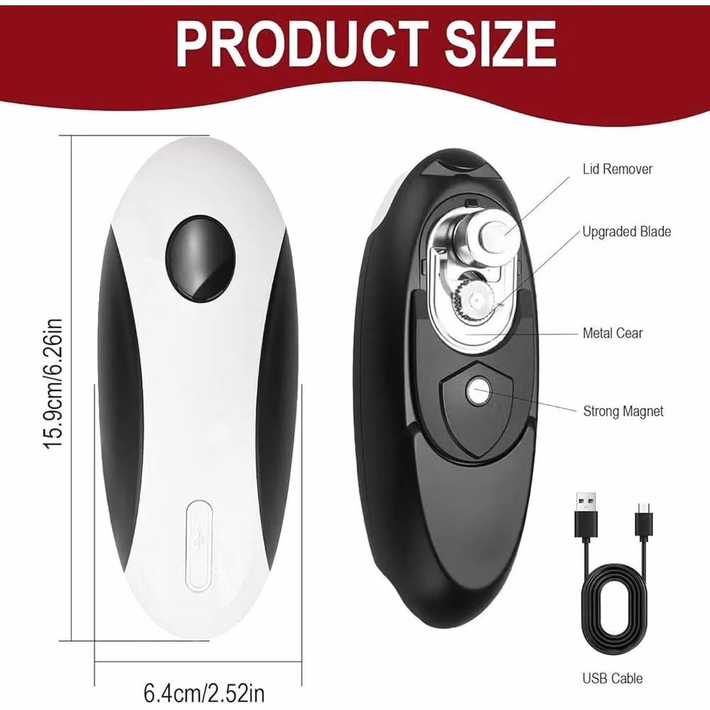 FLAVORA Automatic Electric Can and Jar Opener in White – 3