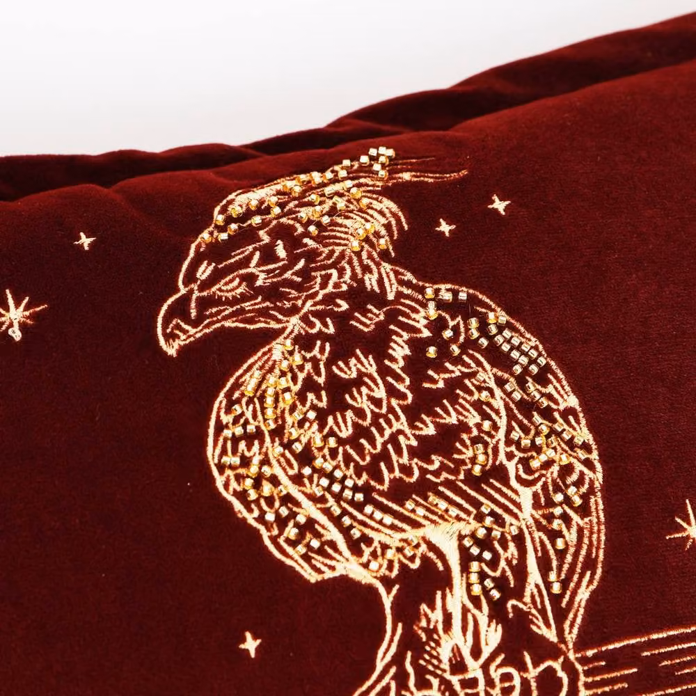 Warner Bros Harry Potter Fawkes Velvet Cushion in Red, W/D/H: 40 x 40 x 40 cm – 3