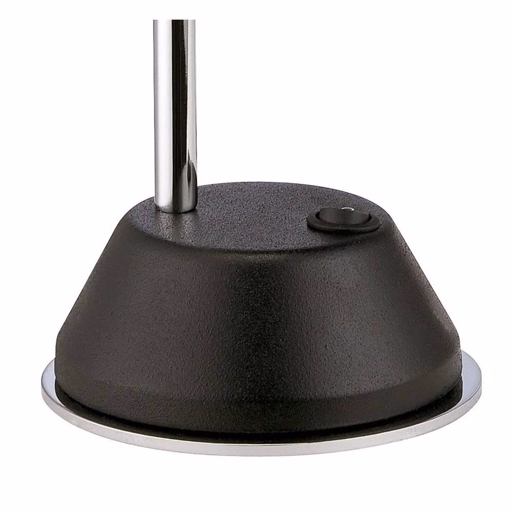 Netlighting Tobias LED Table Lamp in Matt Black and Chrome with Frosted Acrylic, 3W, 300lm, 3000K Warm White – 3