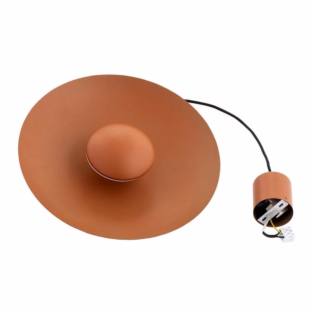 Netlighting Bolton LED Dome Pendant Ceiling Light in Terracotta – 3