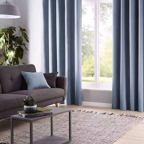 Fusion Sorbonne Luxury Plain Dyed Filled Cotton Cushion in Light Blue, W/D/H: 43 x 43 x 43 cm – 2