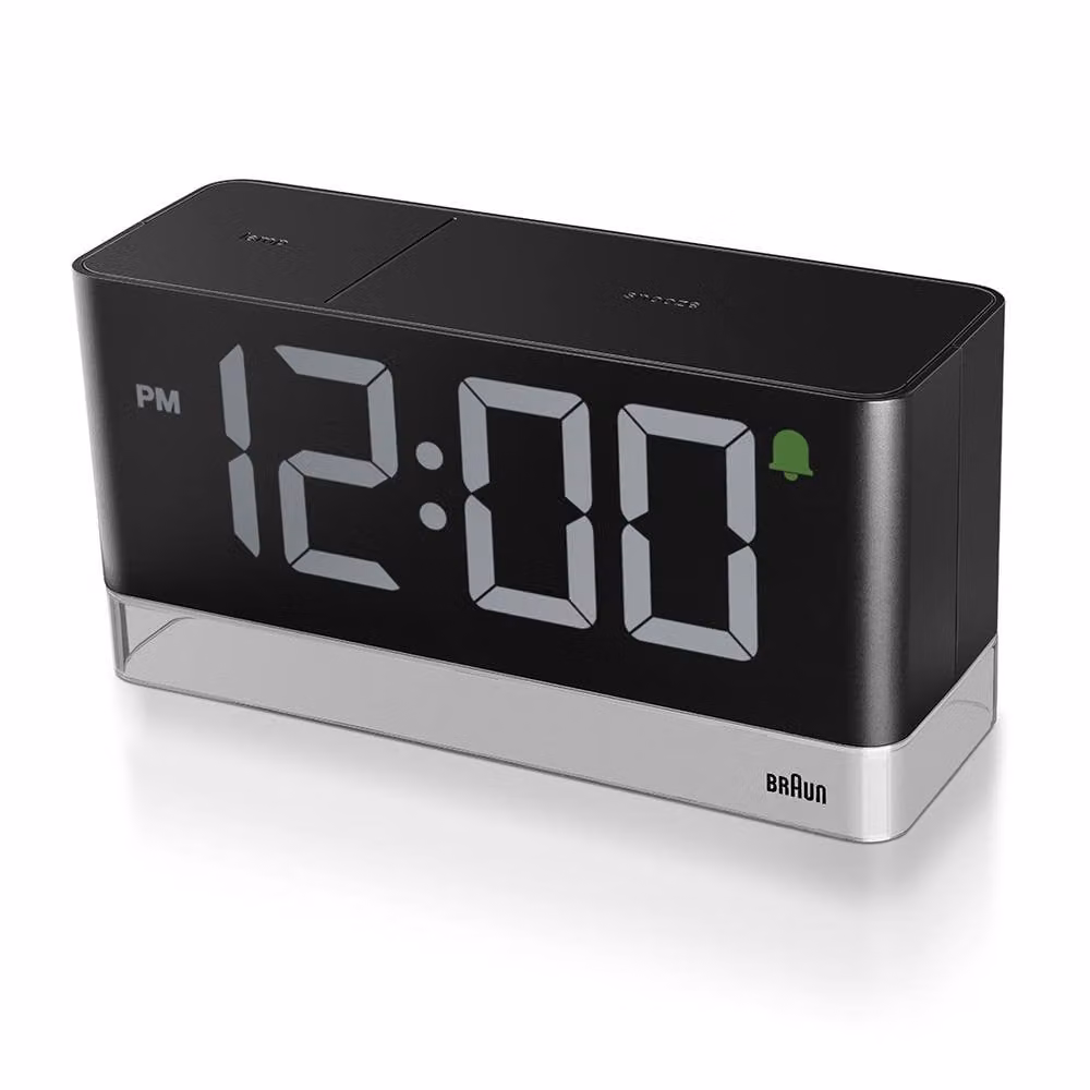 Braun Bedside LED Alarm Clock in Black – 3