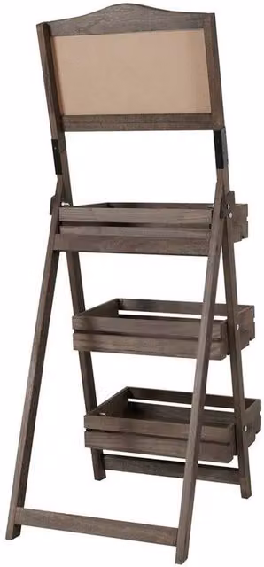Kelvenix 3-Tier Solid Wood Plant Stand in Brown, H 106.0 x W 38.0 x D 38.0 cm