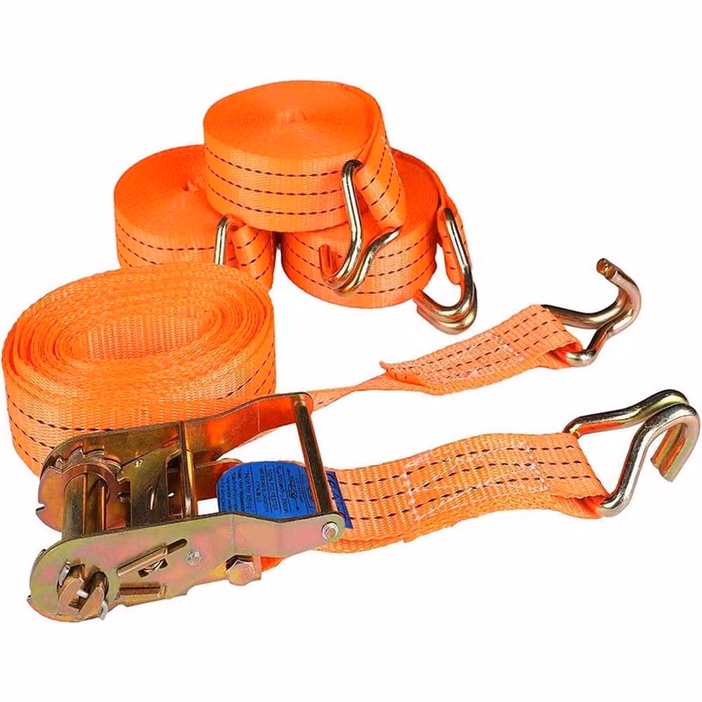 EONLION 4 Pack Ratchet Tie Down Straps in Orange, 100g – 4