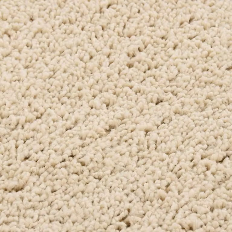 Berkfield Home Shaggy Rug in Beige, W: 140 cm, D: 200 cm, Non-Slip and Washable