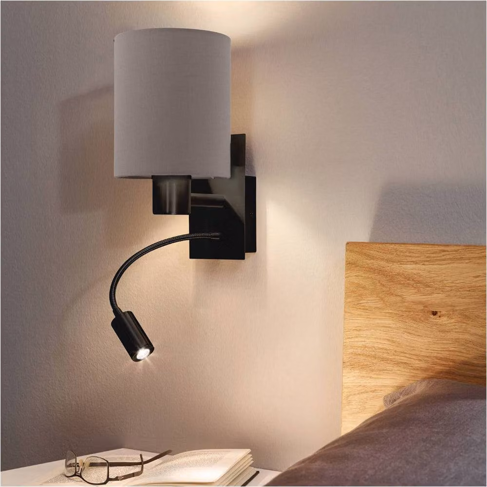Loops 2 Pack Modern Black Metal Wall Lights for Living Room, Hallway or Bedroom – 3