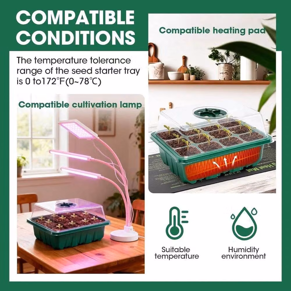 SPETLEK Garden Grow 12 Cell Plastic Planter Tray in Green – 4