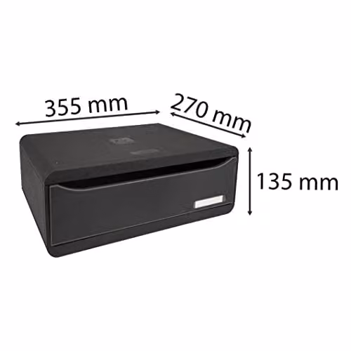 Exacompta Toolbox Individual Maxi Drawer in Black, W: 27.0 cm, D: 35.5 cm, H: 13.5 cm – 2