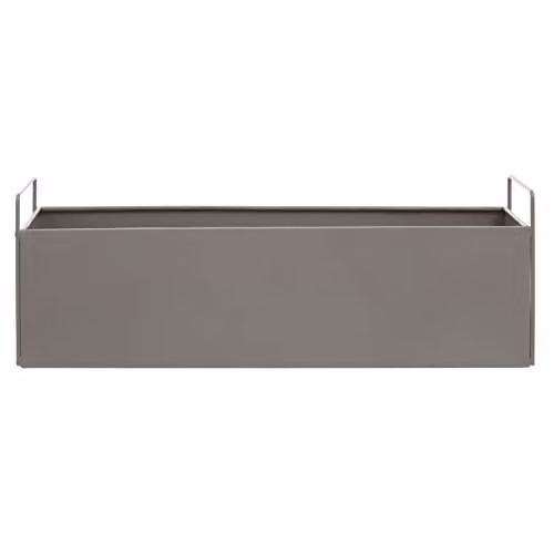 Premier Housewares Orsina Minimalist Rectangular Metal and Plastic Plant Box in Grey, W: 46 cm, D: 17 cm, H: 16 cm – 1
