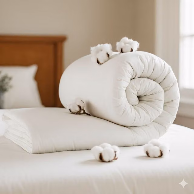 Opulent Home 13.5 Tog White Cotton Winter Duvet