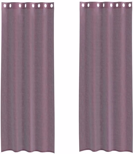 Berkfield Home Purple Voile Eyelet Curtains, 2 Pack, W: 140 cm, H: 300 cm – 1