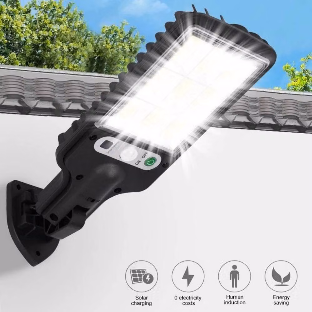 Kelvenix Solar LED Outdoor Wall Light with PIR Motion Sensor and Remote Control, Black – 5