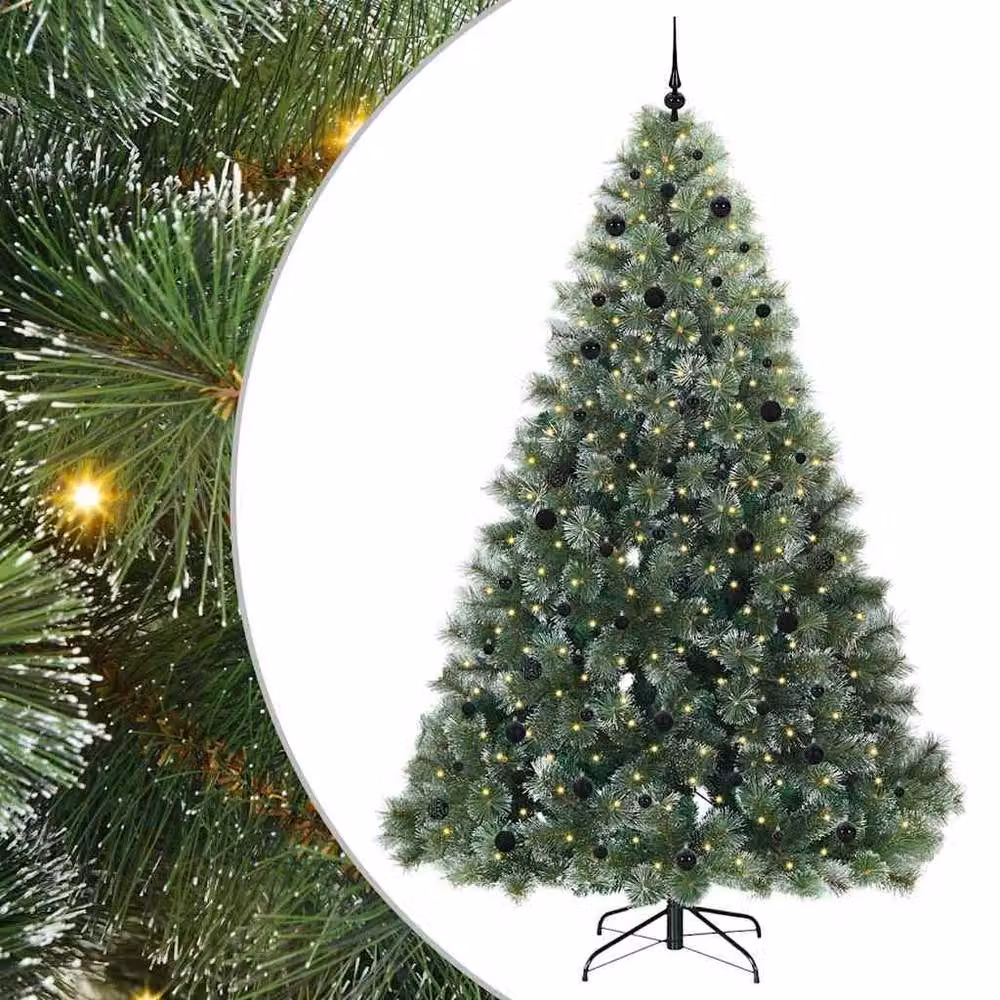 Berkfield Home Realistic Artificial Christmas Tree with 300 Warm White LEDs, Green, Height: 240 cm – 2