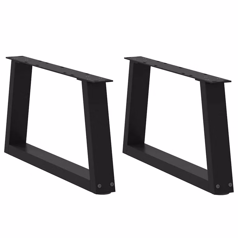 Berkfield Home V-Shape Dining Table Legs, 2 Pieces, Black Steel, H: 60 cm, W: 30-31.3 cm