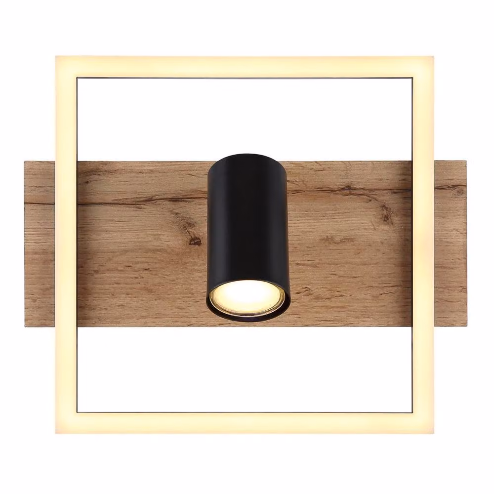 Netlighting Kassu Semi Flush Ceiling Light, Black, W: 32 cm, D: 27 cm, H: 15 cm, LED 3000K Warm White – 2