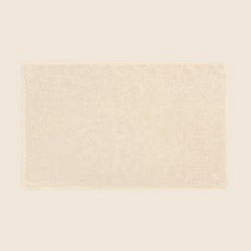 Misona Organic Cotton Luxury Reversible Loop Pile Bath Mat in Beige, W: 50 cm, D: 80 cm