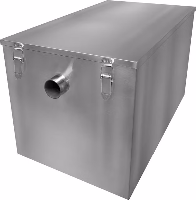 KuKoo Stainless Steel Grease Trap, Silver, 120l