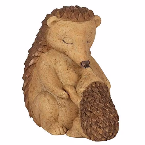 KDMD Happy Hoglet Mother and Baby Hedgehog Ornament in Brown, W/D/H: 8.5 x 9.0 x 9.0 cm – 1