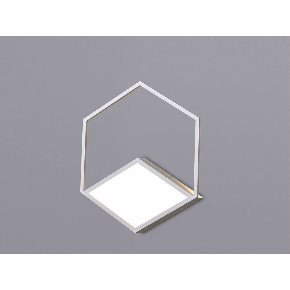 Netlighting Kubick Dimmable LED Ceiling and Wall Light, 32W, 3000K Warm White, 1870lm, White – 2