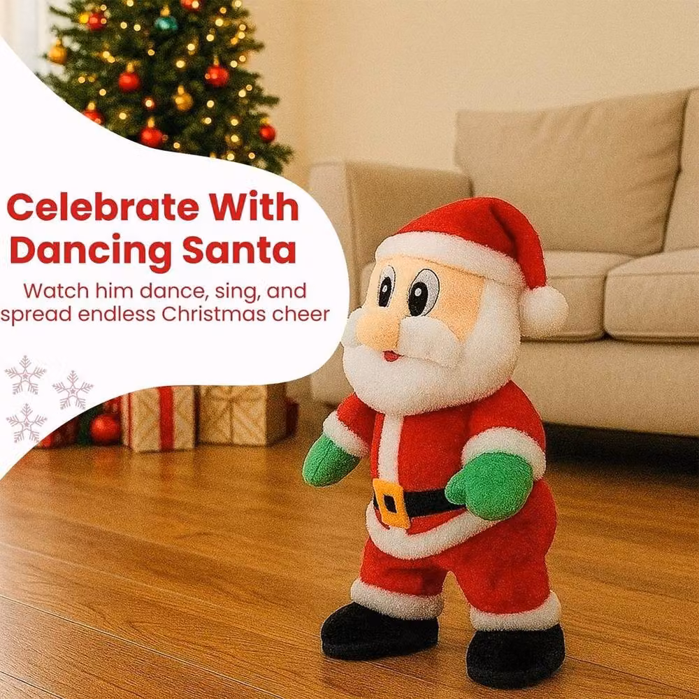 FLAVORA Dancing Santa Claus Animated Twerking Christmas Decoration in Red, W/D/H: 100 x 100 x 100 cm – 5