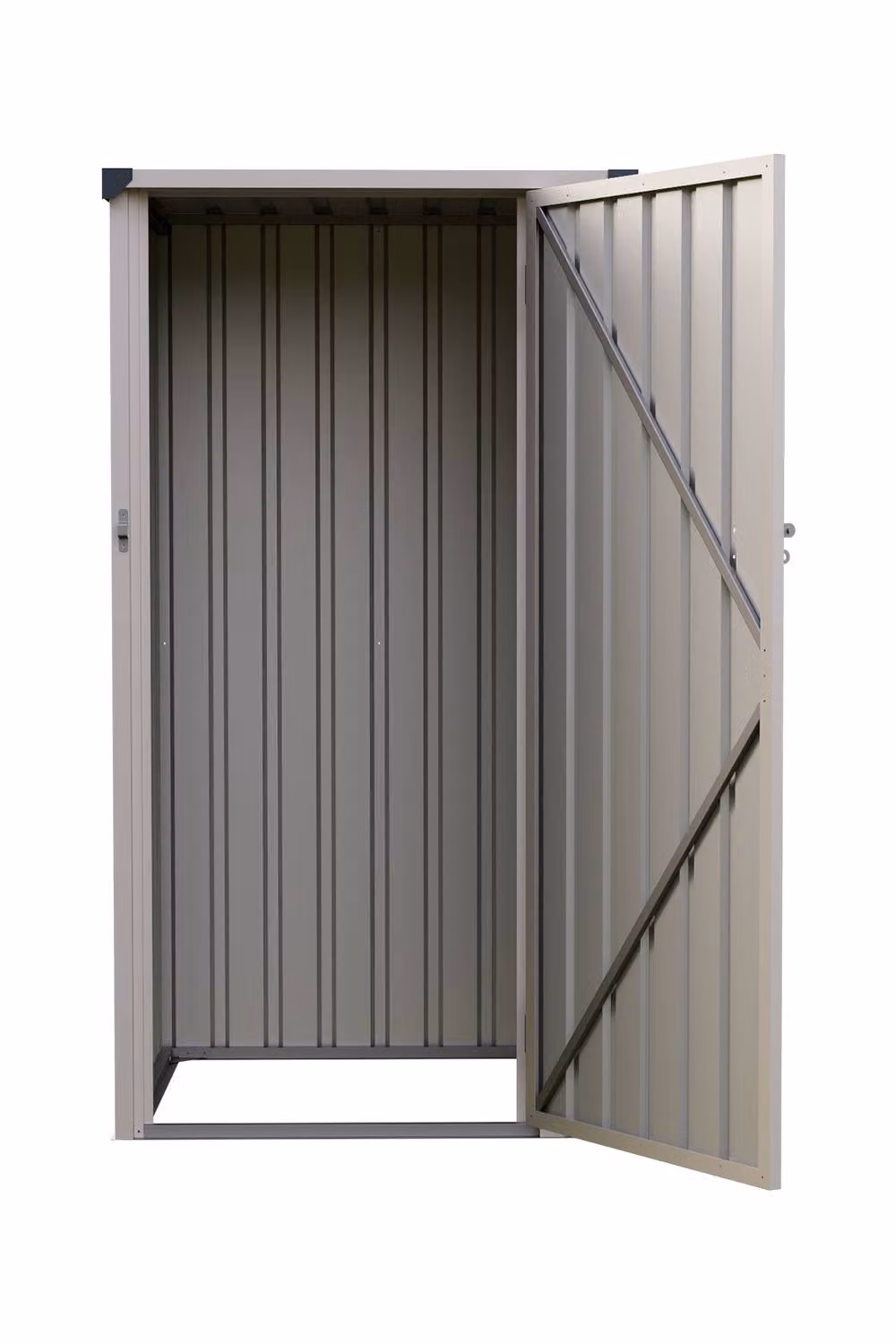 Garden Sanctuary Metal Pent Roof Garden Tool Storage Shed in Dark Grey, W/D/H: 91.44 x 91.44 x 161 cm – 7