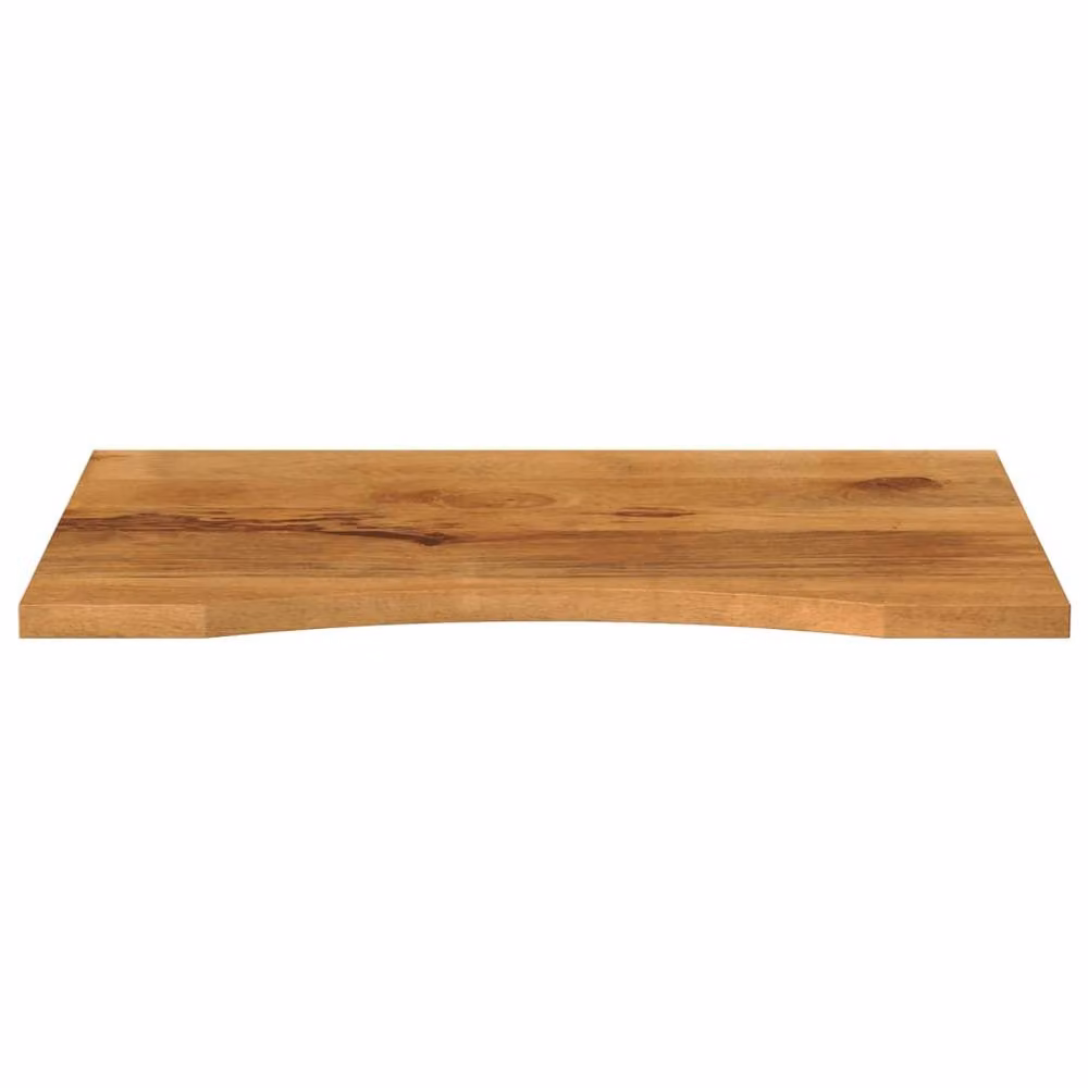 Berkfield Home Curved Solid Mango Wood Desk Top in Brown, W: 80 cm, D: 60 cm, H: 2.5 cm – 2