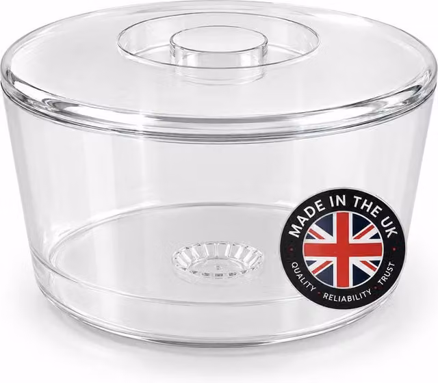 Chabrias Ltd Transparent 10L Ice Bucket with Lid and Removable Drainage Liner