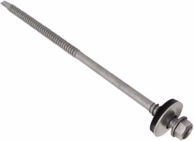 Forgefix Techfast Grey Composite to Steel Hex Head Screws, No.3 Tip, 5.5 x 60mm, Box of 100