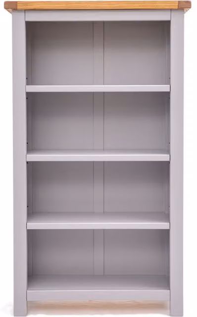 Cabinet Bits Mirano Grey Modern Wood Bookcase with Back Panel W: 70 cm, H: 120 cm