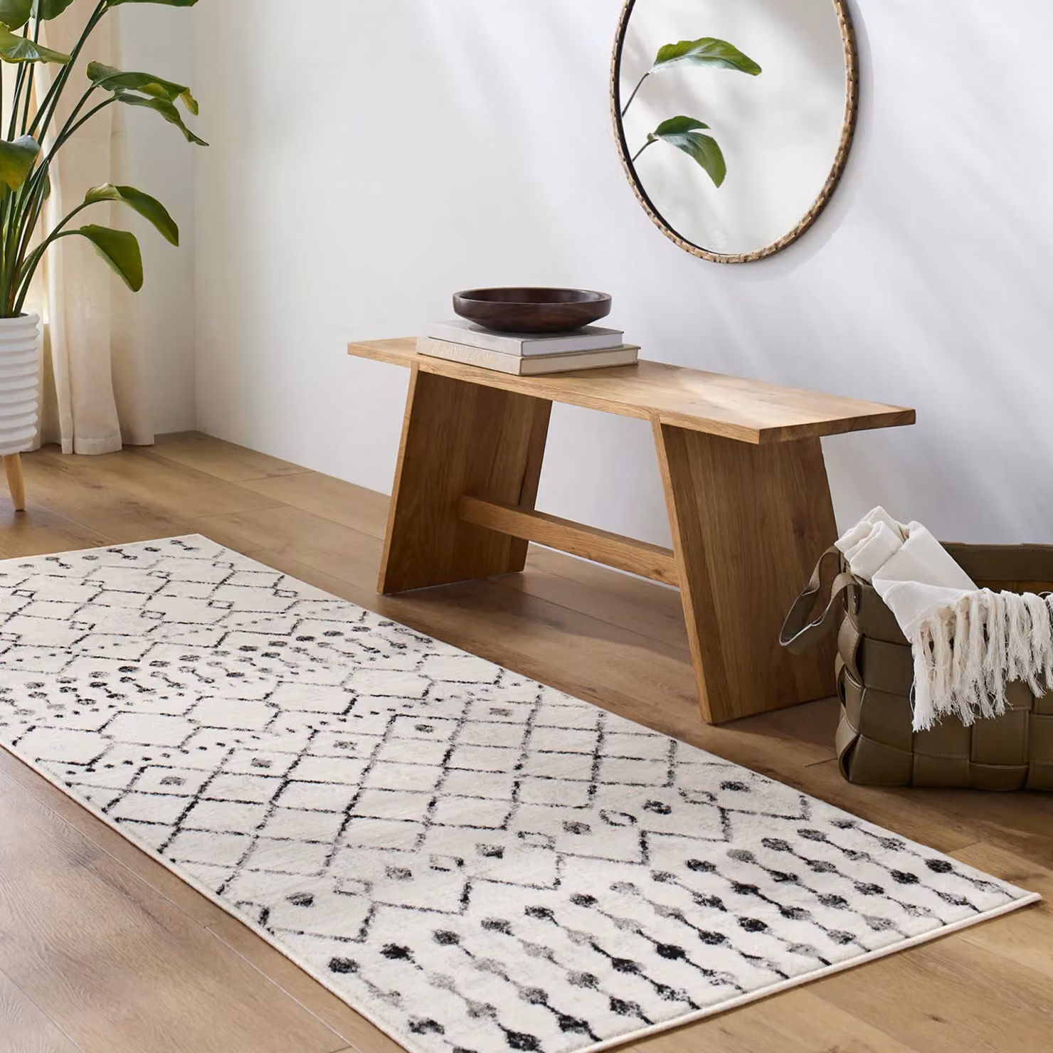Livabliss Pisa Geometric Machine Woven Rug in Black, White and Grey, W: 200 cm, D: 275 cm – 6