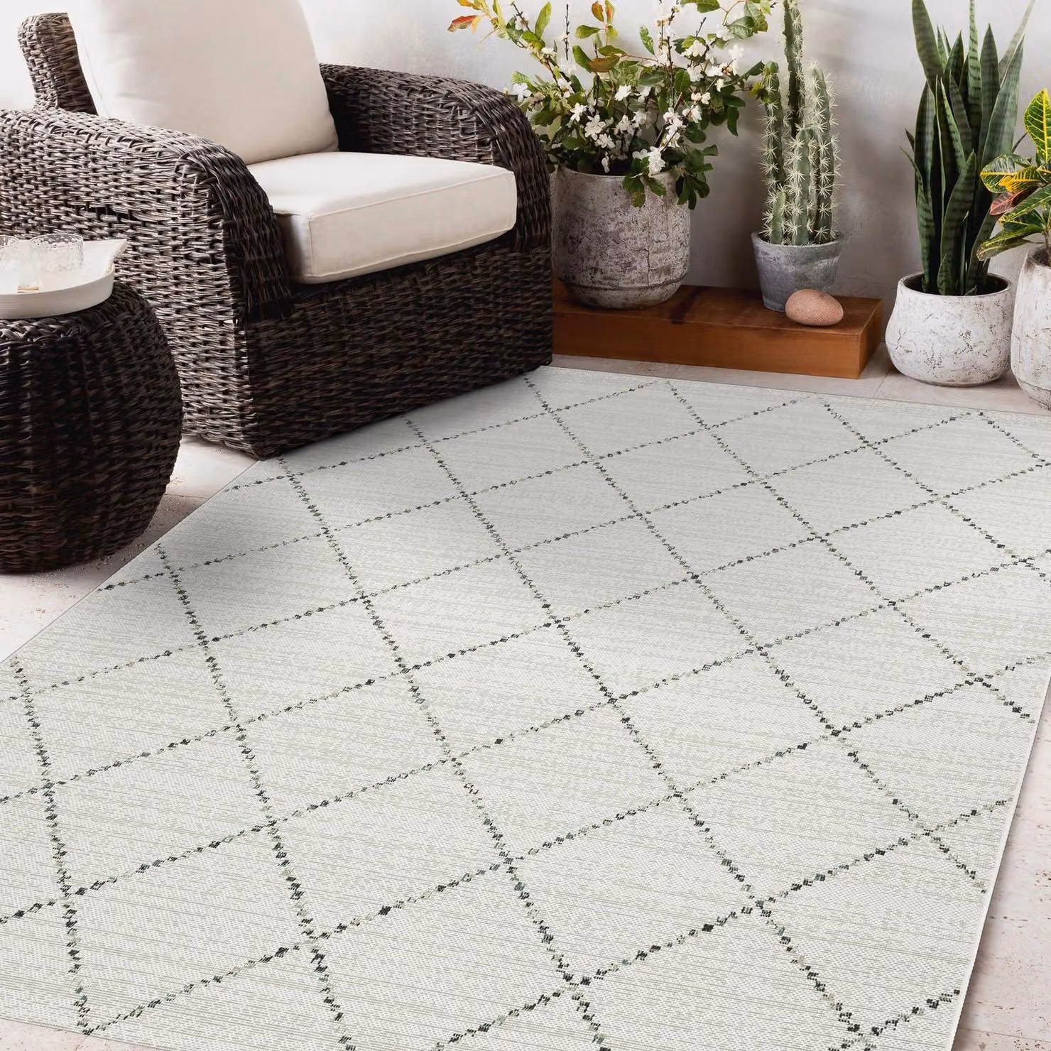RugsX Beige Modern Flat Weave Polypropylene Rug, W: 140 cm, L: 200 cm – 2